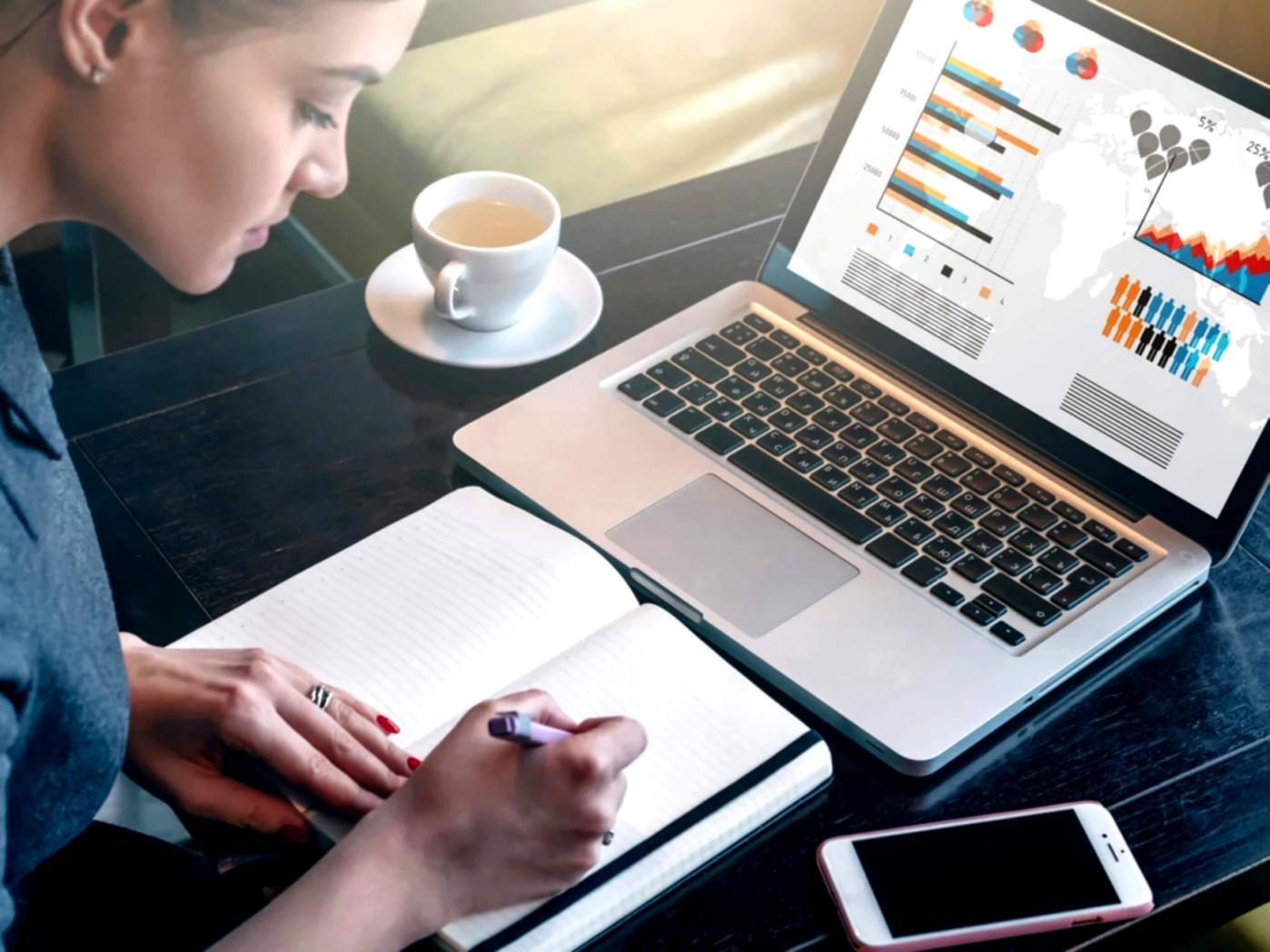 Students collaborating on content strategy projects